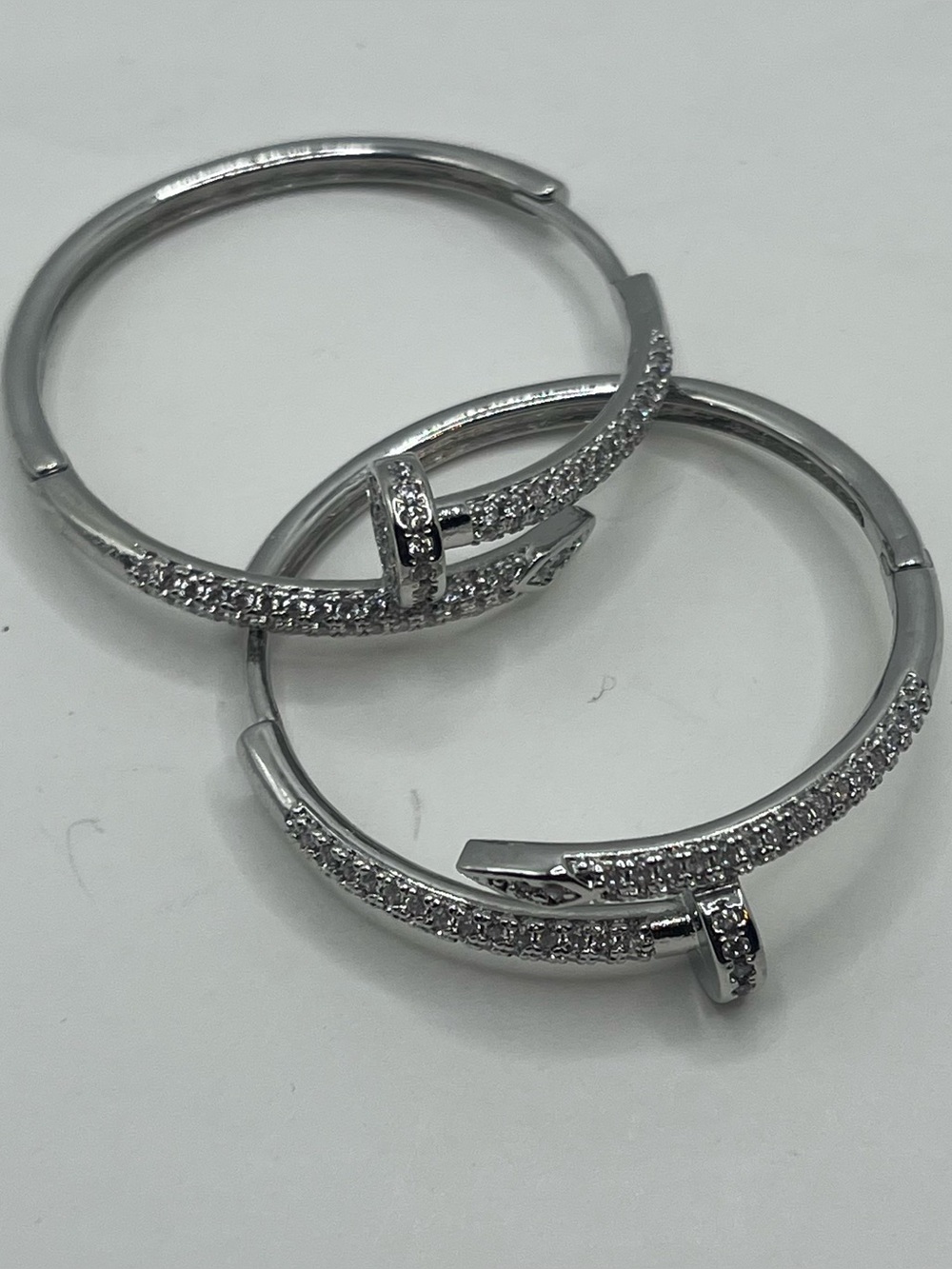 Gold filled Pavé Hoop Earrings - Elegant Crystal Accent
